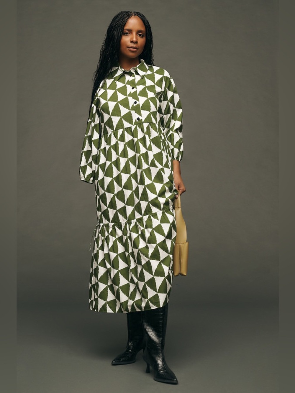 Anthropologie Maeve The Bettina Tiered Shirt Dress